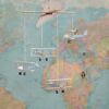 Hanging Mobile with Wooden Airplanes Sky Blue/Baby blue color. - Image 5