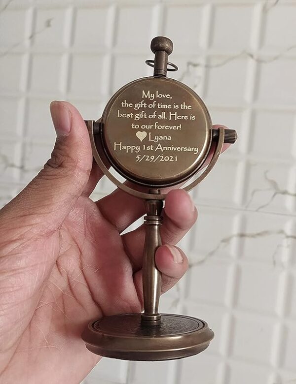 PORTHO Custom Anniversary Gift Desk Clock - Image 5