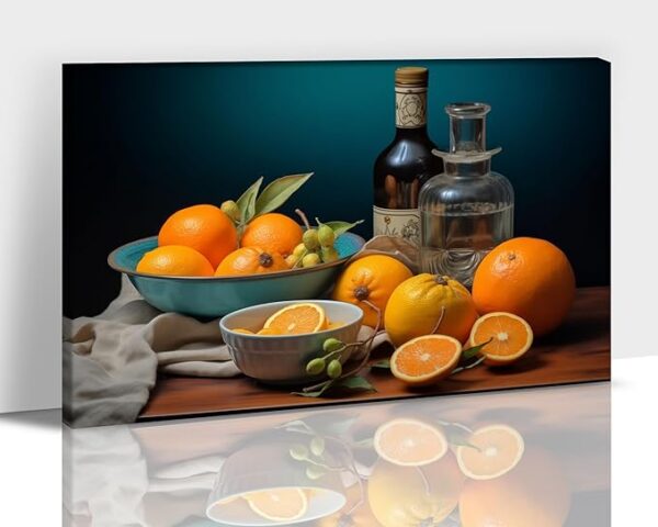 Kitchen Wall Decor - Oranges Kitchen Canvas Wall Art Print