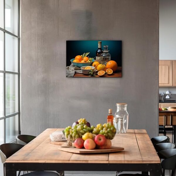 Kitchen Wall Decor - Oranges Kitchen Canvas Wall Art Print - Image 2