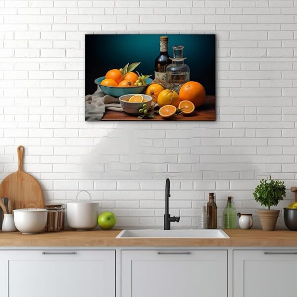 Kitchen Wall Decor - Oranges Kitchen Canvas Wall Art Print - Image 4