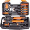 CARTMAN 39 Piece Tool Set General Household Hand Kit with Plastic Toolbox